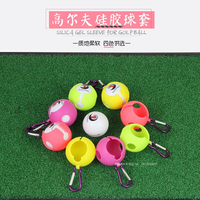 Neue Stil Golf Silikon Ball Hülse Golf Schutzhülle Kieselsäure Gel-Hängen Ball Golf Liefert 1 Korn Ball Hülse