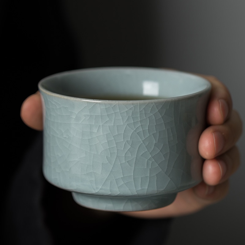 Ru Ofen Kung Fu Tee-einstellen Tee Tasse Meister Tasse Einzigen Tasse Weibliche Gracked Glasur ErhöHenne Kann Teetasse Einzigen Tee schüssel Keramik Große