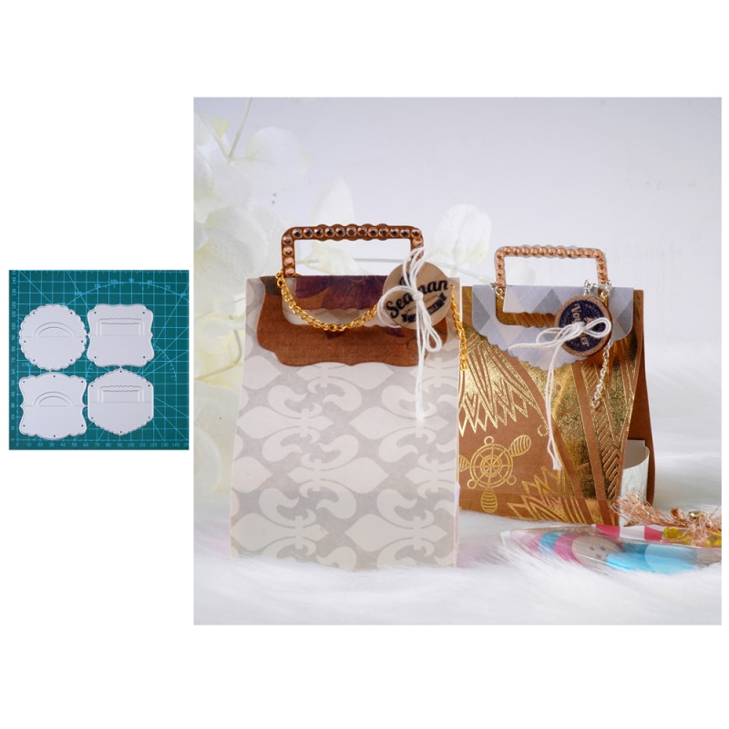 InLoveArts Karte Kasten Pack Tasche Deckel Kopf Griff Metall Schneiden Stirbt Handwerk Gestanzte Präge Karte Machen Schablone Rahmen Kunst Cutter