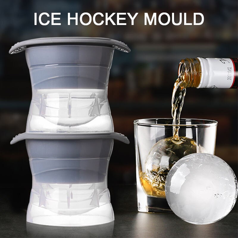 Eis Eishockey bilden Cocktail Eis Würfel Silikon Formen Whiskey Eis Hersteller Bar Zubehör Küche Eis Schimmel Eis Würfel Tablett 1PC