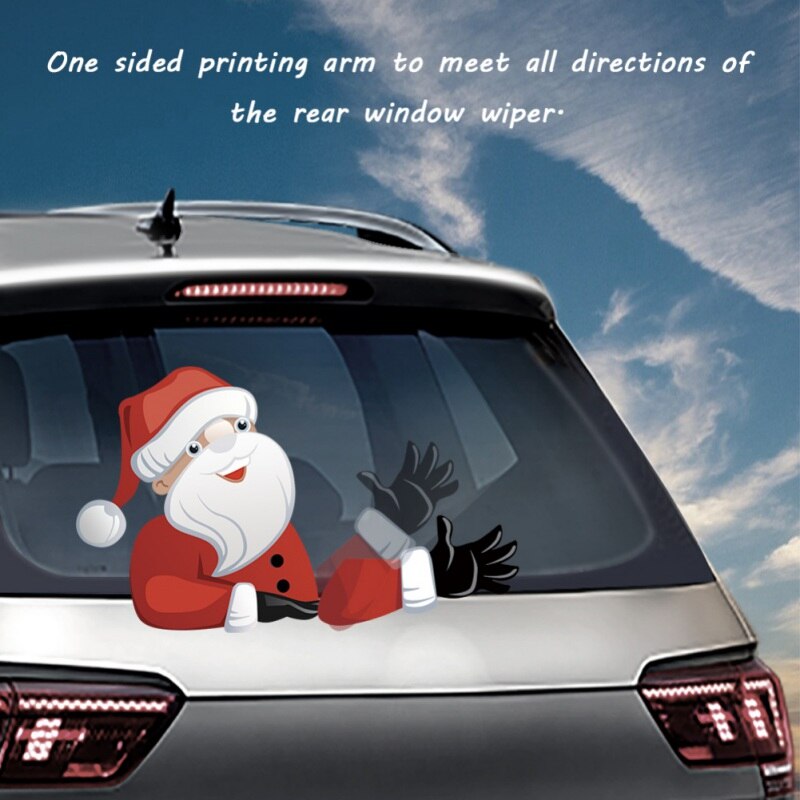 neue Jahr Weihnachten Santa Claus/Schneemann Winken Arm Wischer Aufkleber Auto Aufkleber Styling Dekor Auto Fenster Aufkleber Dekoration