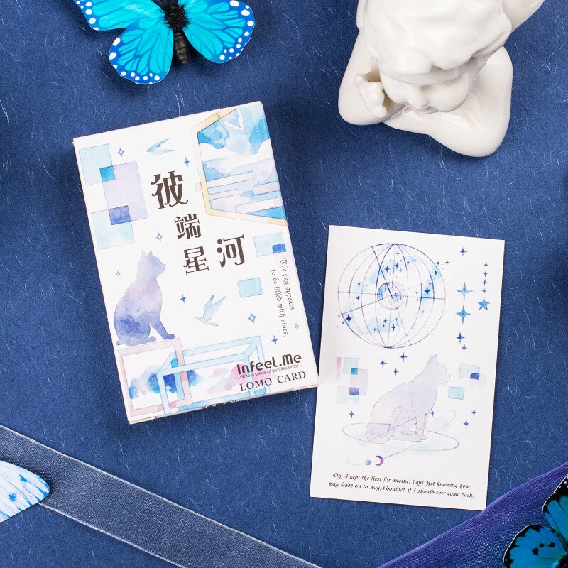 28 blätter/einstellen Helle Sterne Fluss Mini Postkarte/Gruß Karte/Wünschen Karte/freundlicher Postkarte Kawaii schreibwaren