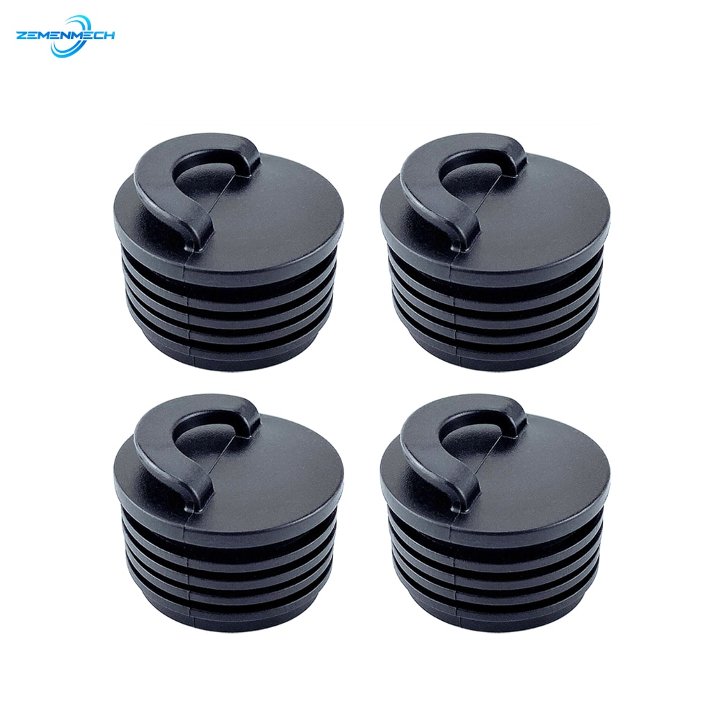 4Stck Universal- 40mm Schwarz Gummi Ablauf Löcher Stecker Attika Stopper Bungs Entwässerung Kajak Marine Stiefel Rafting Schlauchboot Kanu floß