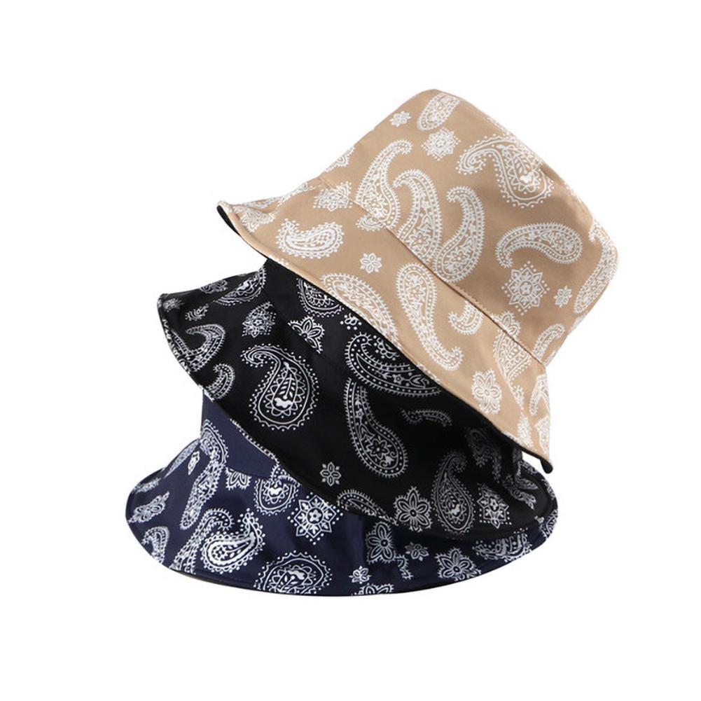 Frauen Paisley Cashew Druck Doppelseitige reversibel Sonne Hütte Falten Eimer Kappe Sonne Hütte Eimer Kappe Eimer Kappe Sonnenhut eimer Kappe