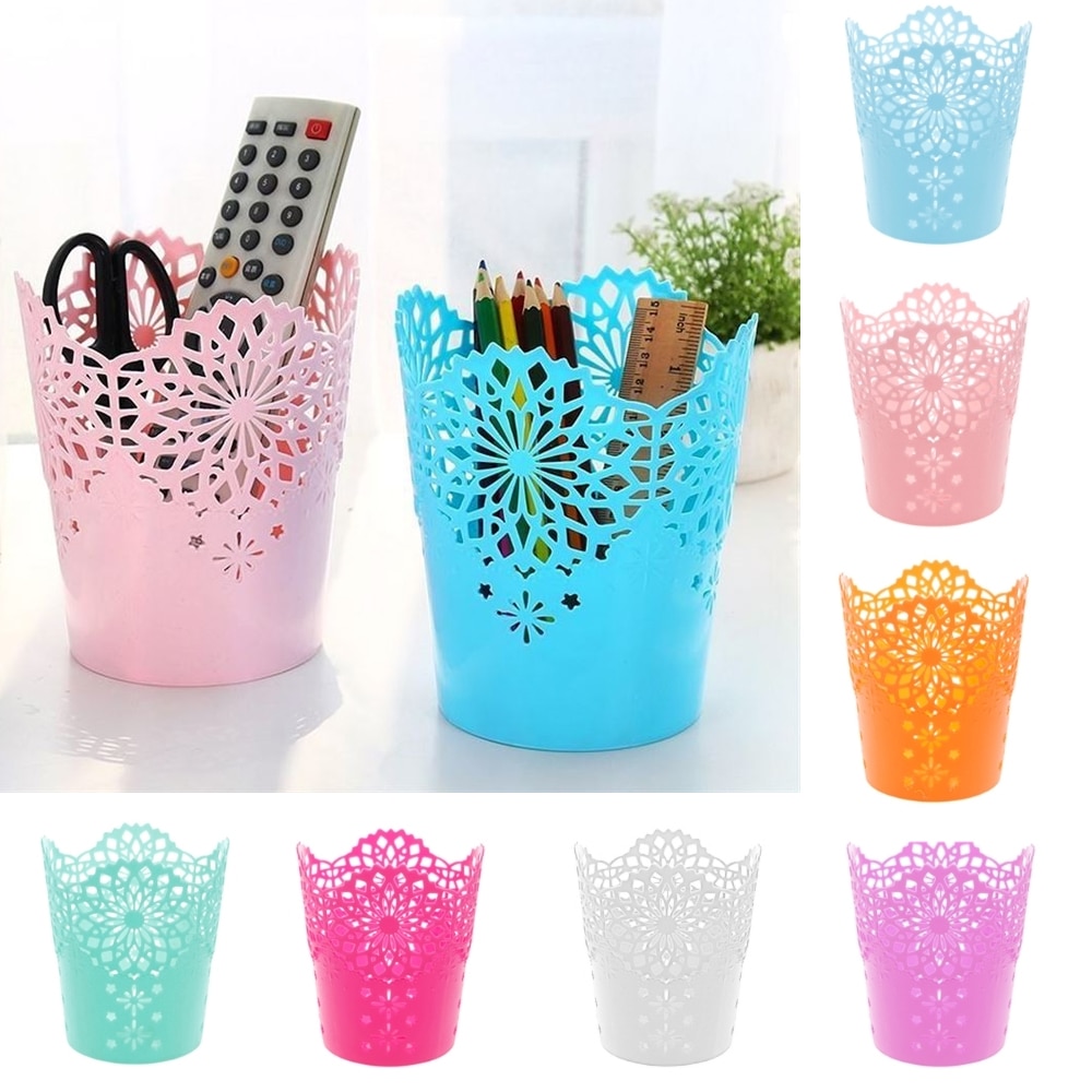 1PC Multifunktionale Blume Pflanze Topf machen-hoch Pinsel Lagerung Boxen Stift Bleistift Topf Halfter Container Büro Schreibtisch Lagerung Veranstalter