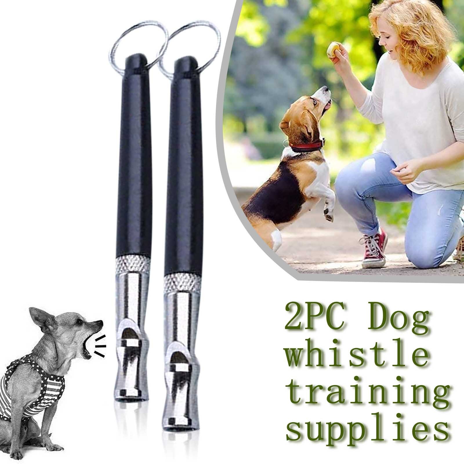 2 stücke Hund Pfeife Ausbildung Liefert Hund Haustier Disziplin Ausbildung Einstellbare Pfeife Tonhöhe Anti-halt Bellen Keychain Haustiere Werkzeuge #4