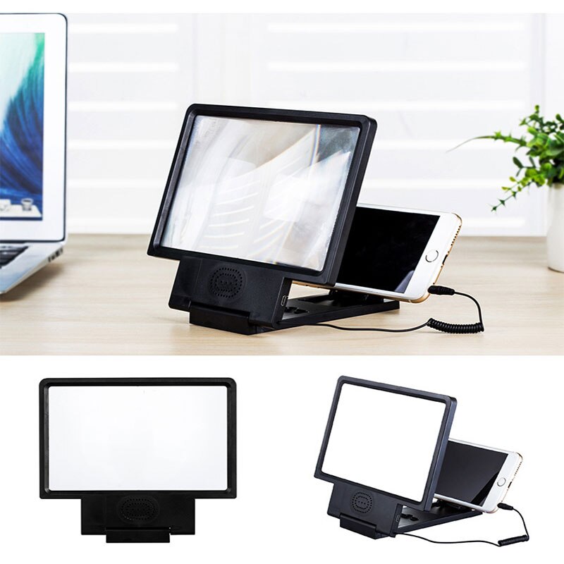 8,5 Zoll Telefon Bildschirm Lupe 3D Vergrößert Telefon Bildschirm Mit Bluetooth Spaker Telefon Verstärker tela para celurar com projetor