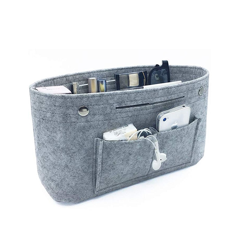 machen-hoch Lagerung Veranstalter, fühlte Tuch EinfüGen Kosmetik Tasche Multi-taschen Passt in Handtasche Kosmetik Toilettenartikel Tasche für Reise Veranstalter