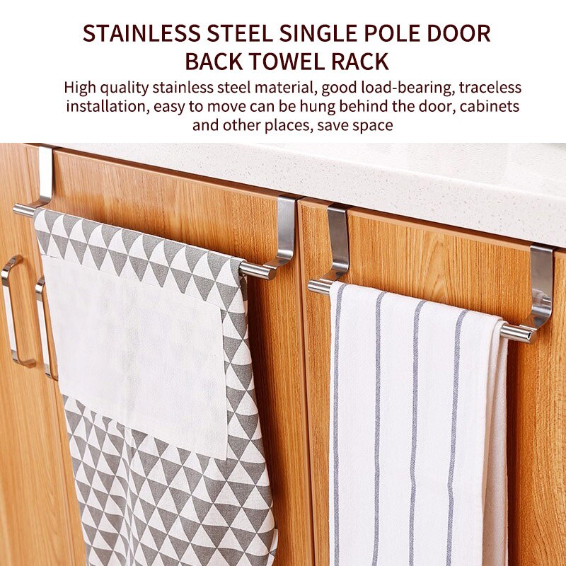 Handtuch Gestell Multi-Zweck Aufhänger Einzel Pol Handtuch Regal Tür Zurück Teleskop Stange Hängen Gestell Für Schrank Hause Schlecht küche