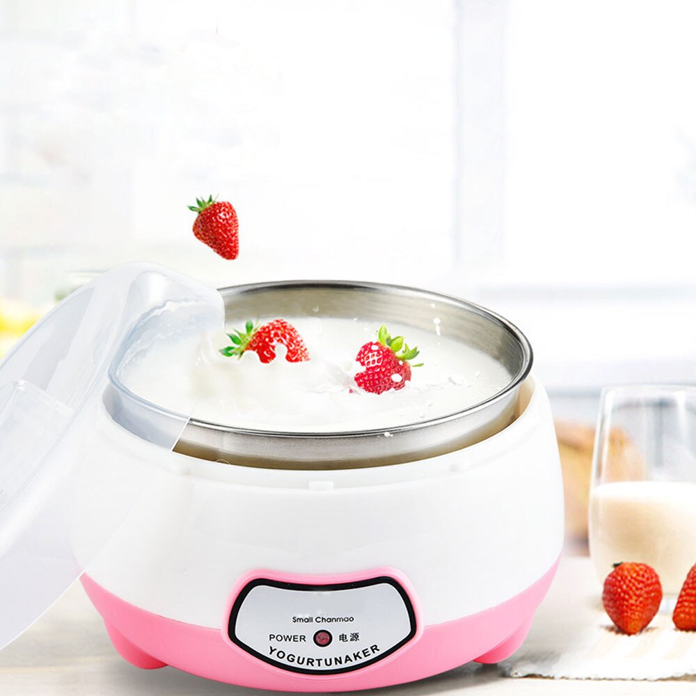 220V Joghurt Maschine Hersteller Haushalt Voll Automatische Edelstahl Kleine Joghurt Maschine Küche Werkzeuge Edelstahl Innere