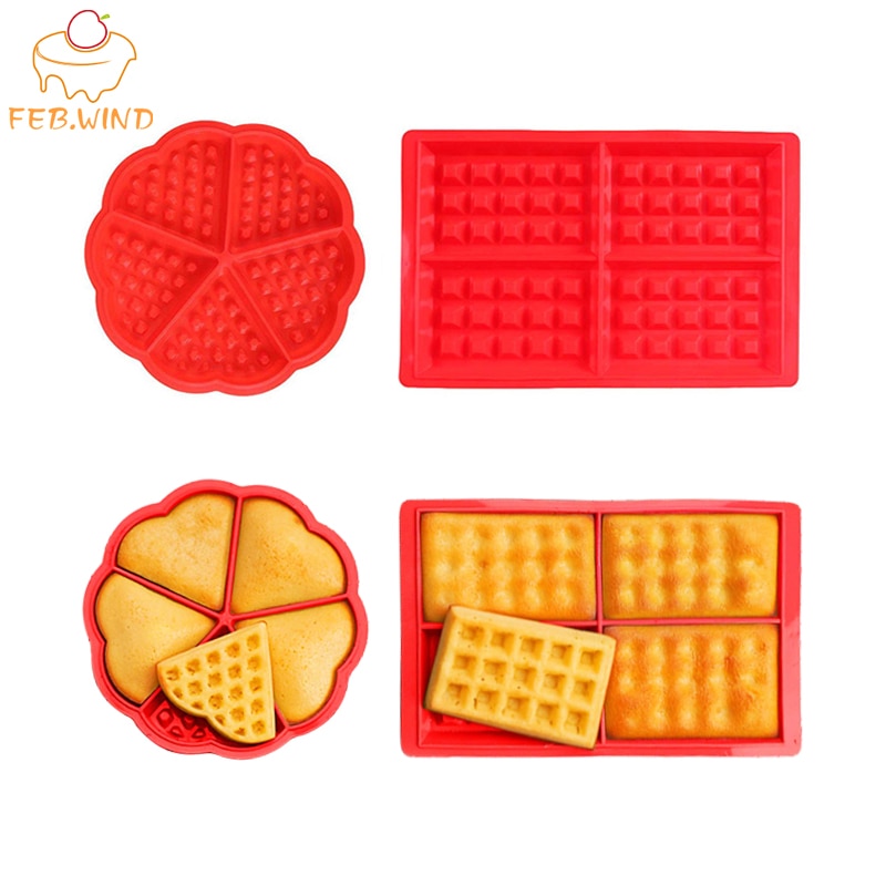 Backformen Bergwerk Silikon Waffel Formen Tablett Rechteck Herz Geformt Waffel Pfanne Hersteller DIY Schokolade Kuchen bilden für Ofen Backen 166