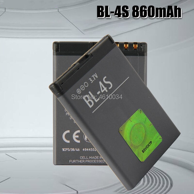 860mAh BL 4S BL-4S Batterie Für Nokia 1006 2680s 3600s 3602S 6202C 6208c 7020 7100s 7610 X3-02 3710f Batterie BL4S