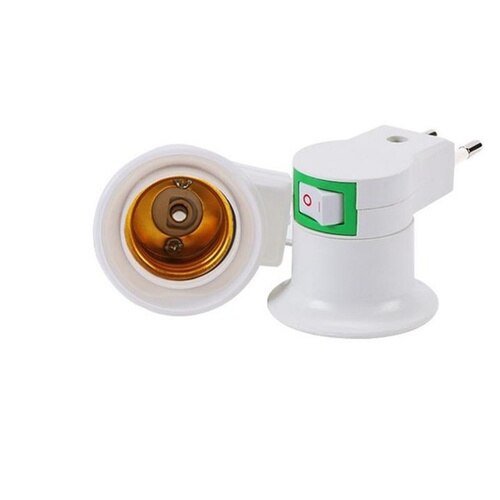 1Stck E27 EU stecker Adapter mit AC Energie auf-aus Kontrolle schalter E27 Buchse Lampe Basis Lampe Buchse 220V EU Stecker lampe Halfter