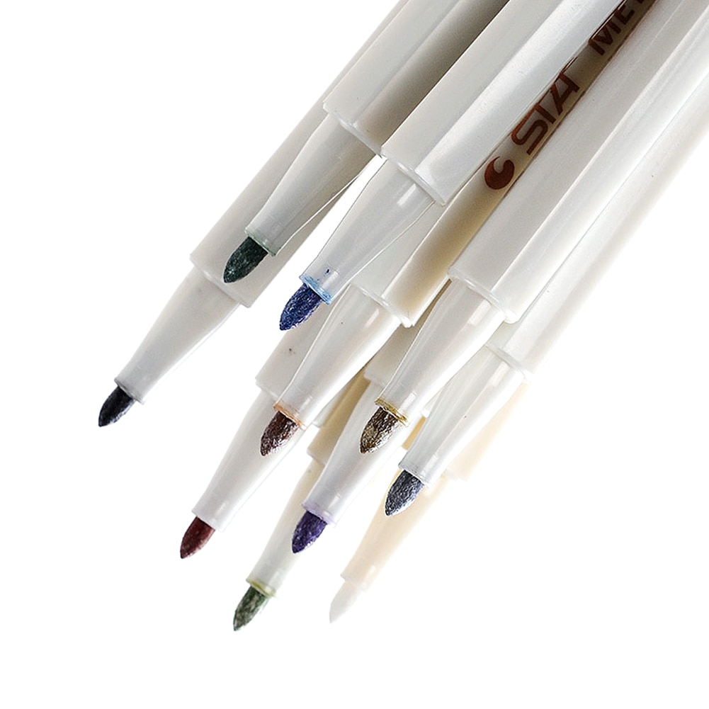 10 farbe Wasserdichte Stift Metall Marker Graffiti Fettige DIY Album stift malerei haken linie Graffiti stift Marker Schule Büro Schreibwaren