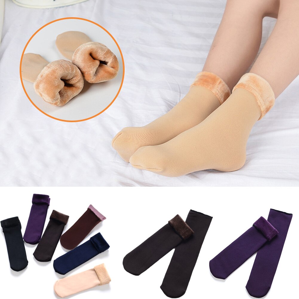 1 paar Herbst Winter Plüsch frauen Socken lässig Samt Warme Schnee Thermische Halten Lange Boden Zu Hause Socken Lustige Mädchen socken