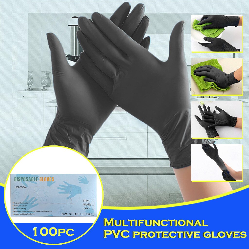 100 stücke Handschuhe Einweg Pvc Öl Beständig Unterhose Beständig Verschleiß beständig schützend Handschuhe Küche Reinigung Handschuhe Zubehör
