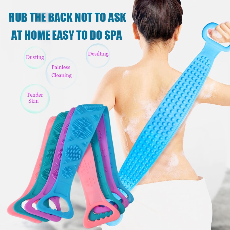 1pc Erweiterte Wäscher Haut Sauber Dusche Pinsel Magie Schlecht Handtücher Silikon Pinsel Reiben Zurück Schlamm Peeling Körper Massage Dusche