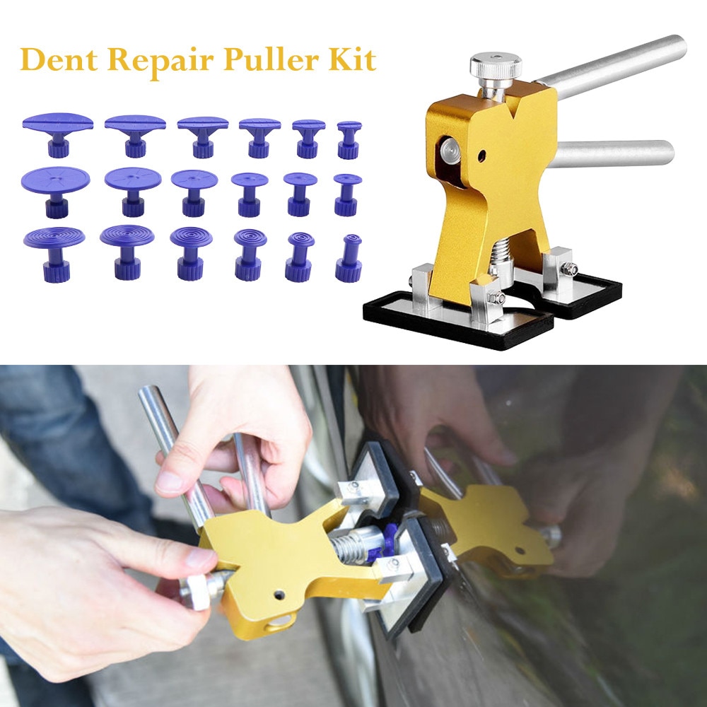 Werkzeuge Auto Reparatur Werkzeug Auto Körper Paintless Delle Heber Reparatur Werkzeug Abzieher + 18 Registerkarten Hagel Entfernung Werkzeug Auto Delle entferner