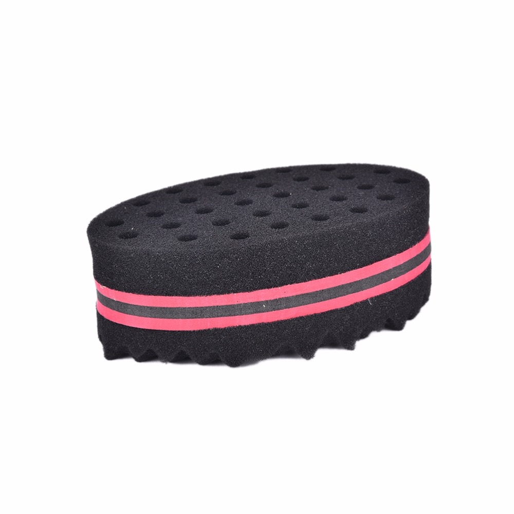 Doppel Seiten Schwamm Welle Barbier Haar Pinsel Magie Twist Haar Pinsel Schwamm Für fürchtet afro Loks Twist Locken Spule Magie werkzeug
