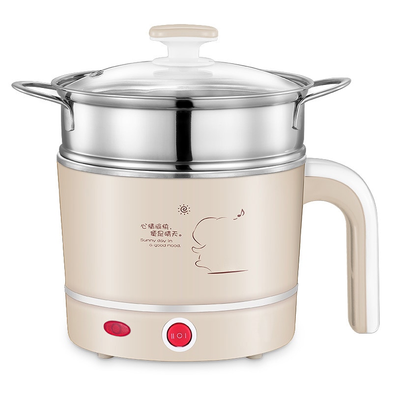 Mini Elektrische Lebensmittel Dampfer Pfannen Multifunktionale Kleine Elektrische Heiße Töpfe Heizung Tasse 1L für Dampfer/Gekocht/Kochen