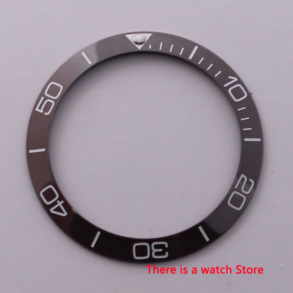 38mm blau keramik lünette einsatz leucht Punkt passen 40mm uhr fallen Automatische herren uhr
