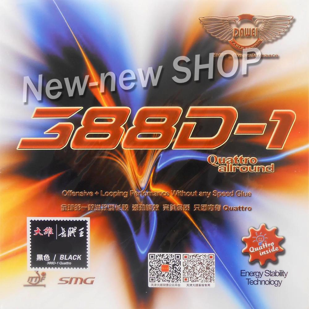 Dawei 388D-1 Quattro Allround Lange Pips-aus Tischtennis Tischtennis Gummi mit Schwamm
