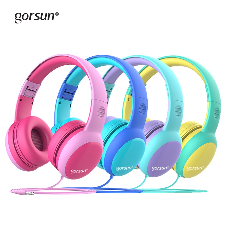 Gorsun freundlicher Kopfhörer mit begrenzte volumen, freundlicher Kopfhörer mit dekorative ohren Ohr, für jungen und mädchen, verdrahtet Headset