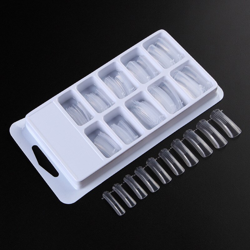 100Stck Schnell Gebäude Schimmel Tipps Nagel Dual Formen Finger Erweiterung Nagel UV Baumeister Poly UV Gel Werkzeug Nagel Kunst werkzeuge