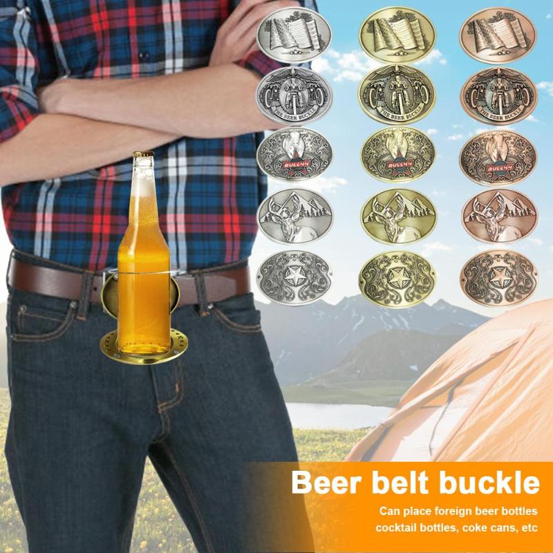 10,2x8 cm Metall Bahre Kopf Gürtel Lustige Flasche Schnalle für draussen Camping Picknick Wein Geschirr Wein Können Halfter