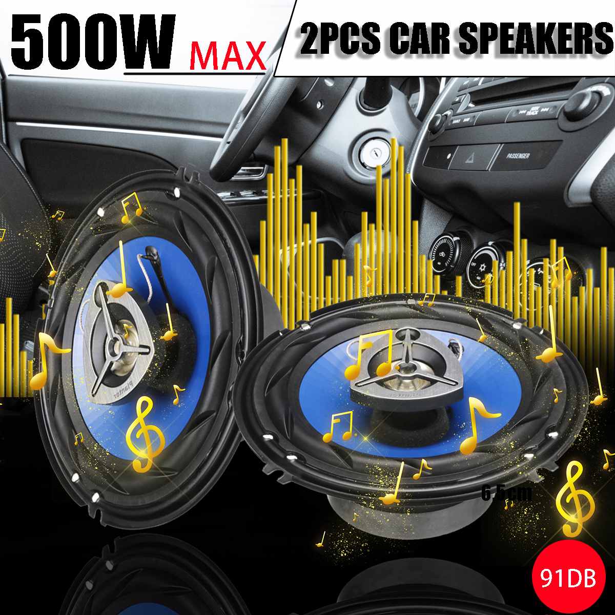 2 Stck 500W 6,5 Zoll Auto HiFi Koaxial Lautsprecher Fahrzeug Tür Auto Audio- Lautsprecher Musik Stereo Vollständige Palette Frequenz lautsprecher