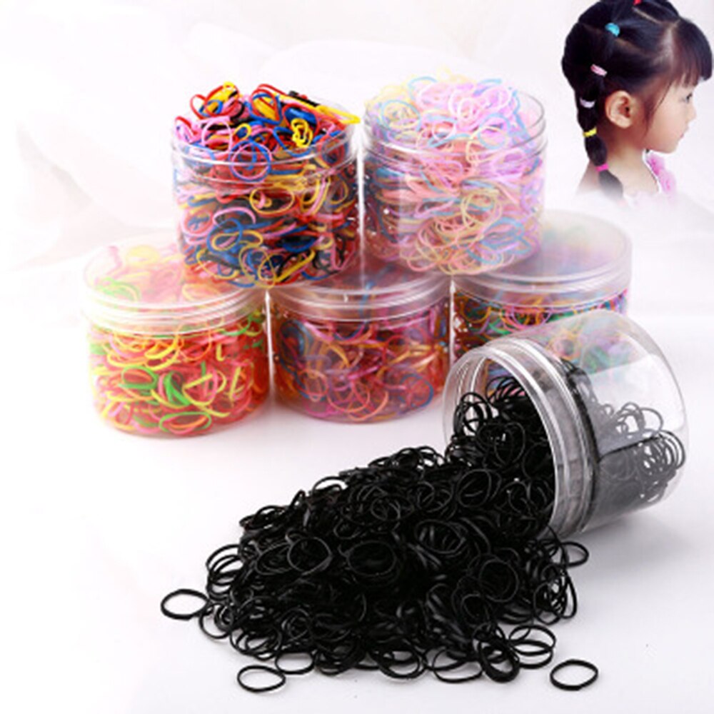 500 Teile/los Verdickt Einweg freundlicher Baby TPU Haar Halfter Elastische Bands Haar Gummibänder Mini Haar Krawatten Mädchen Krawatte Gummi