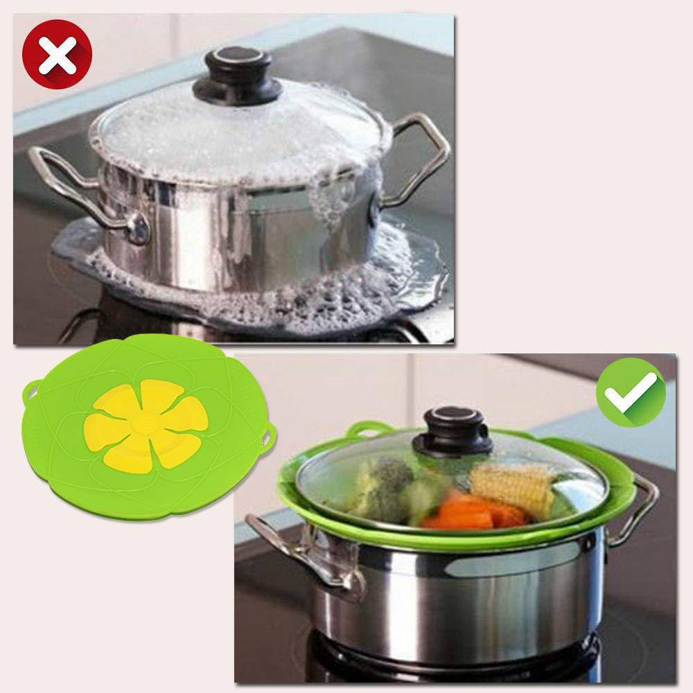 Silikon deckel verschütten Stopper Abdeckung Für Topf Pfanne Küche Zubehör Kochen Werkzeuge Blume Kochgeschirr Heimat Küche Zubehör Spielereien
