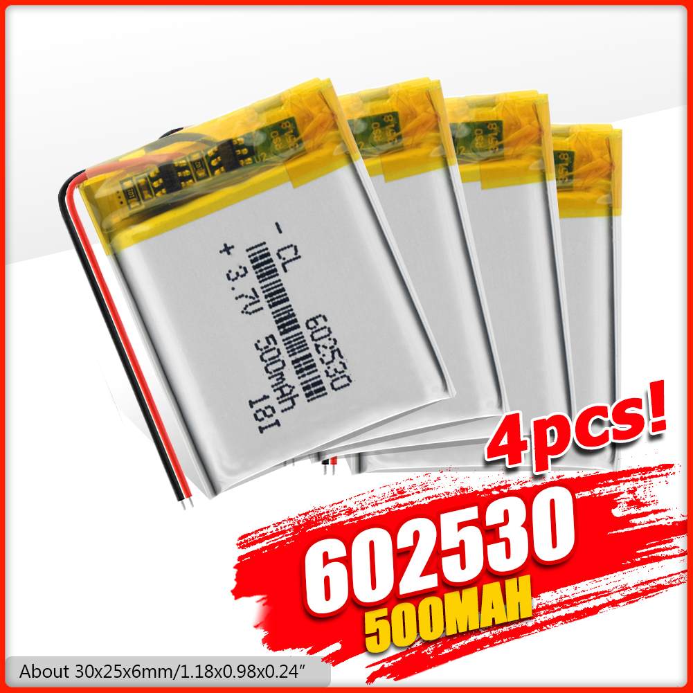 Wiederaufladbare Lithium Li-Po Polymer Batterie 500mAh Lipo Batterie 602530 li-Ion Lipo zellen Für GPS MP3 MP4 Spielzeug bluetooth Headset