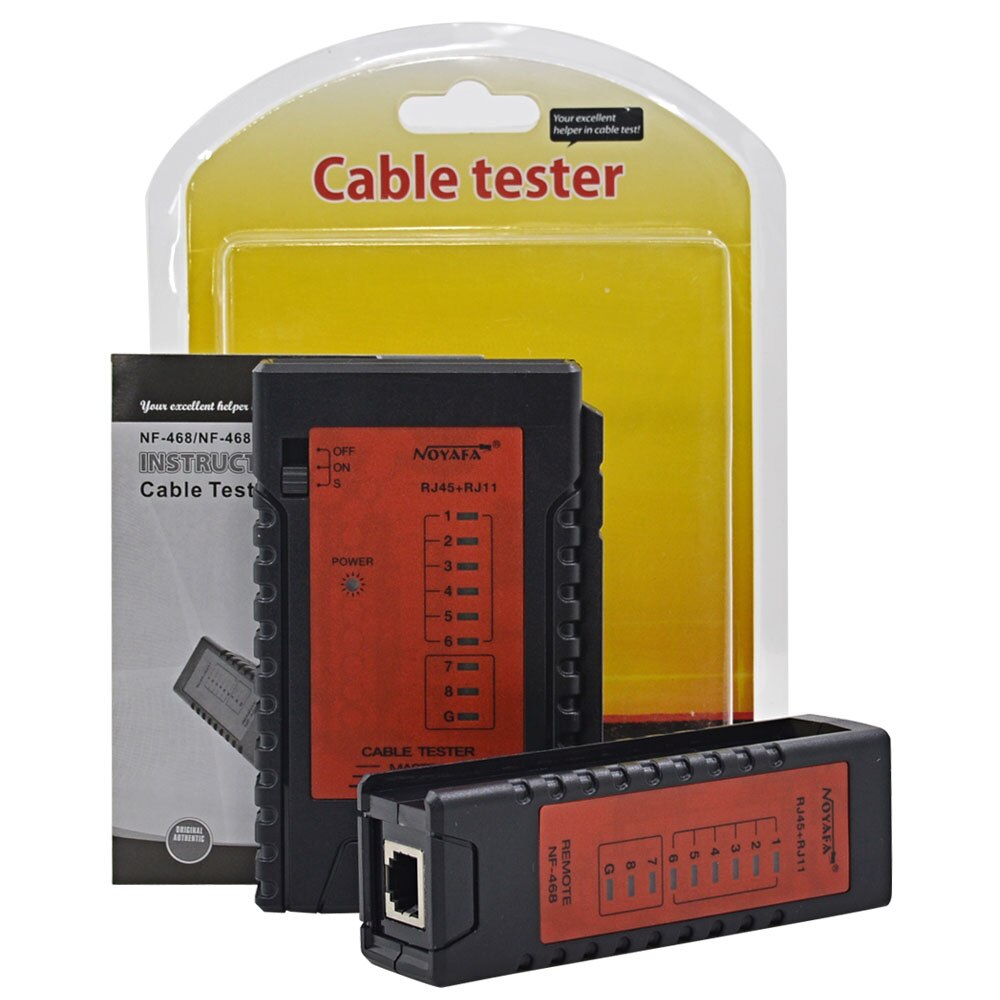 Original NOYAFA NF-468 Kabel Kontinuität Detektor Grund Kabel Tester Rj45 Rj11 Rj12 katze 5E Katze 5 Kabel Tester