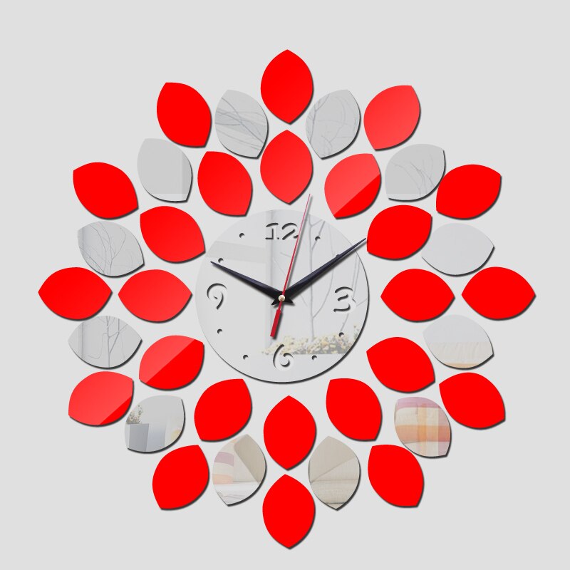 Uhr Wanduhren Uhr Diy 3d Acryl Spiegel aufkleber Hause Dekoration Quarz Nadel Geometrische Moderne