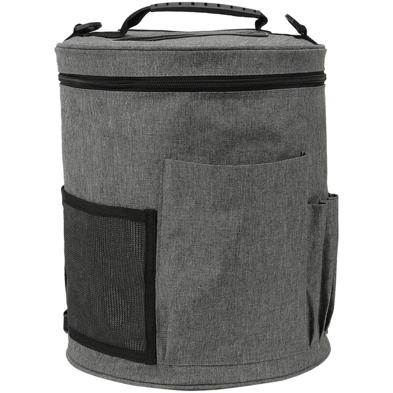 Wolle Lagerung Tasche gewebte Tote Tasche Lagerung Tasche Tragbare Häkeln Garn Ball Gestell Häkeln Tasche mit Tasche für Familie Reise