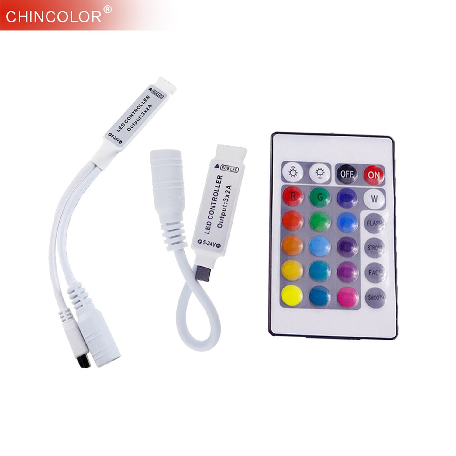 RGB LED Regler IR Fernbedienung RGB LED Streifen Regler 2 stil 12 V 24Schlüssel für 5050/3528/3014 beleuchtung Schnelle Schiff Lange Lebensdauer JQ