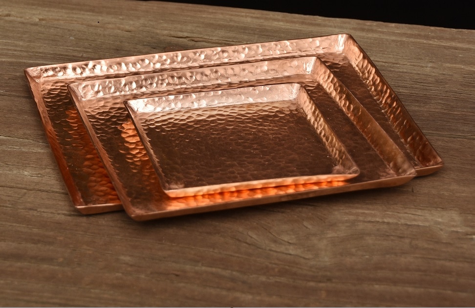 1 pc 3 größe handgemachte reine kupfer Tee Espresso kaffee platte Palast stil gerichte für kaffee tasse