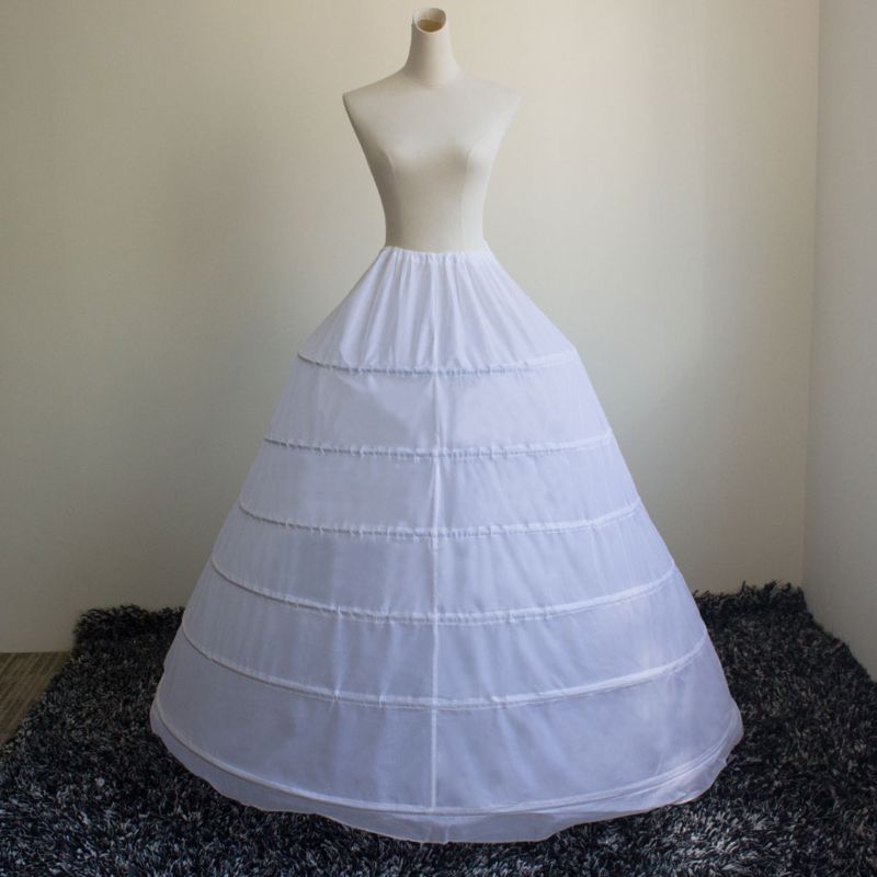 Braut Frauen Hochzeit Kleid Felsen Unterstützung Kostüm Petticoat Unterhose 6-Reifen Yarnless Unterröcke Elastische Taille Röcke Schiff