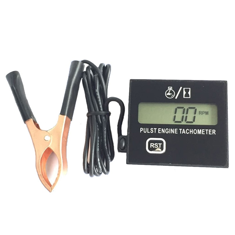 Neue Benzin Digital Motor- Tachometer Induktive Puls Tachometer Wasserdicht mit Batterie für Kettensäge Mäihr 2/4 Hub