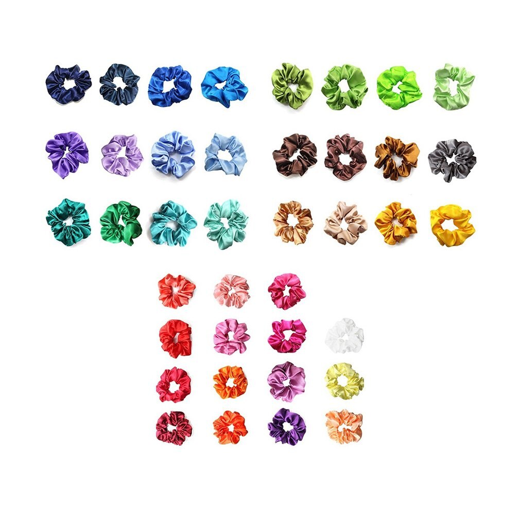 Koreanische Ausführung Der Satin- Stoff Haar Ring Haar Seil Mehrfarbig Haar Zubehör Schmuck Dickdarm Ring