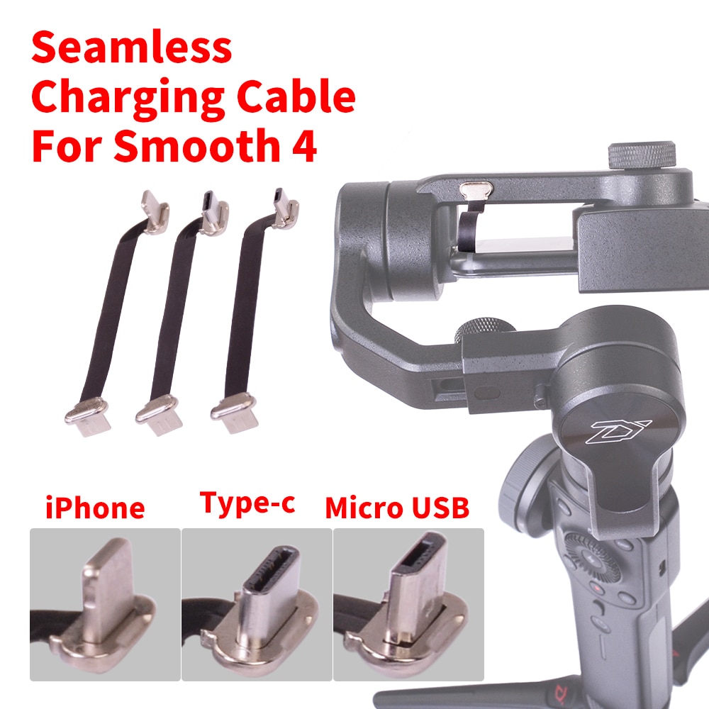 Mini 75mm 0 raum Zhiyun Glatte 4/3 Gimbal Ladekabel Samsung Typ C Kabel iphone 6 7 8 x kabel Android Mikro USB Kabel