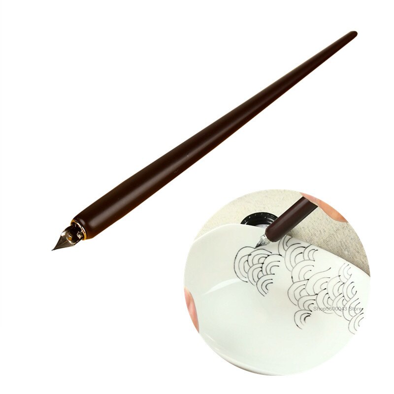 Keramik Werkzeuge auf-glasur Getaucht Wasser Brunnen Stift Haken Linie Stift DIY Keramik Färbung Keramik Malerei auf-glasur malerei Werkzeuge