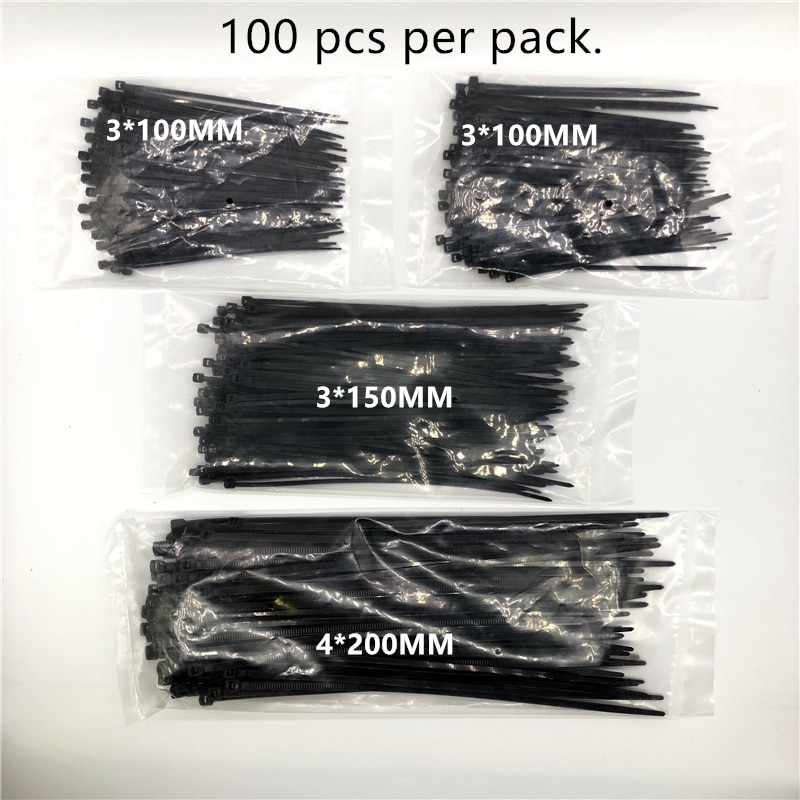 400 Stck Nylon kabelbinder selbst-Verriegelung Kunststoff Draht MRO & Industrielle Versorgung Befestigungen & Hardware- Kabel