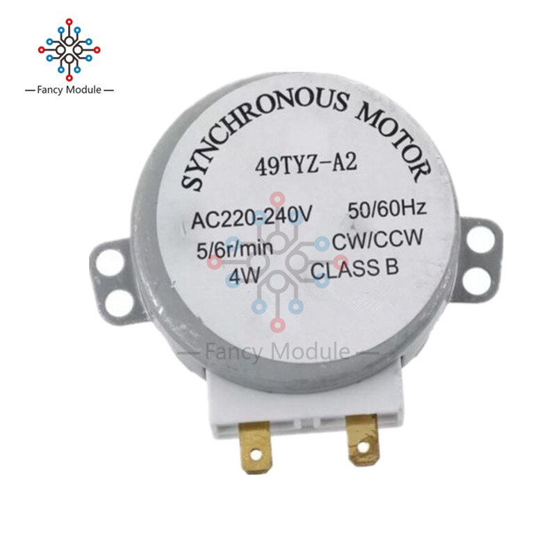 1Stck Mikrowelle Motor- Plattenspieler Drehen Platte CW/CCW Klasse B 4W 50/60Hz AC 220 -240V Drehtisch Synchron Motor- 49TYZ-A2