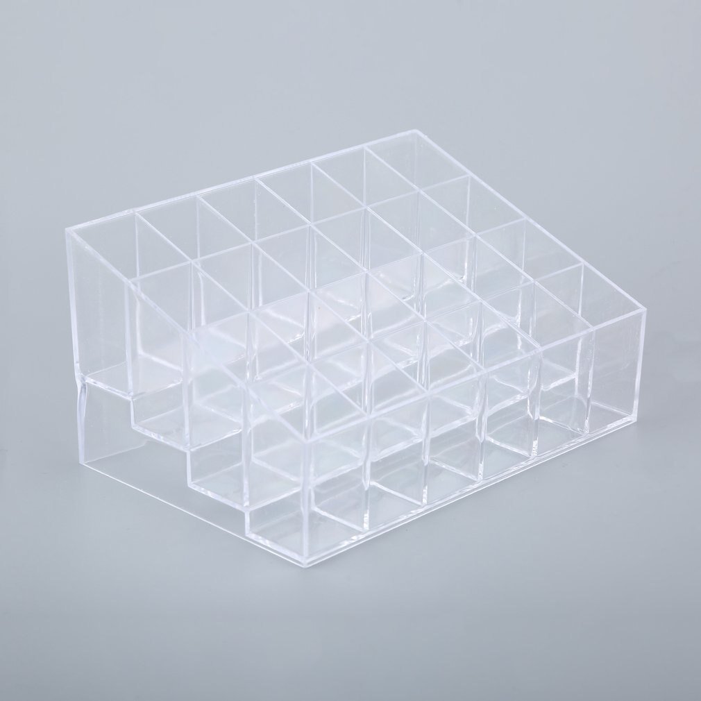 1 stücke 24 Trapez Klar machen-hoch Kosmetik Organizer Lagerung Lippenstift Halfter fallen Ständer Tropfen Neue ZE00100 LESHP
