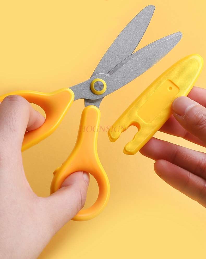 Art sicherheit schere mit schutzhülle manuelle papier-schneiden runde kopf haushalt tragbare tragbare papier Cutter