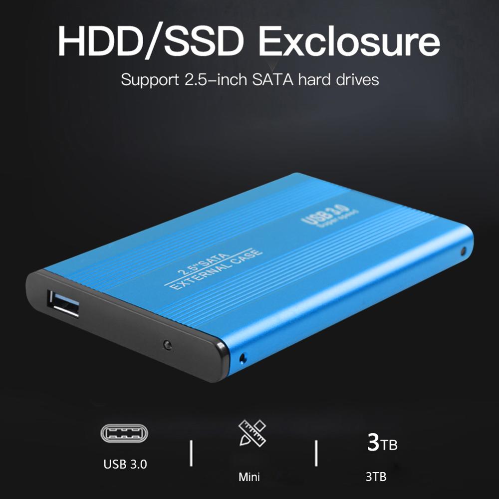 2,5 zoll USB 3,0 Externe HDD Gehäbenutzen Kasten SATA zu USB 3,0 HDD Festplatte fallen 5Gbps Aluminium SSD Kasten Unterstützung 3TB Für Laptop PC