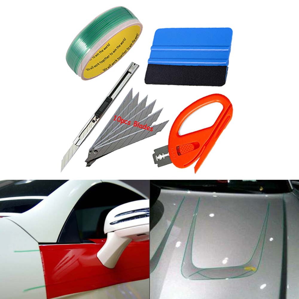 10 klingen Ersatz Klingen Wagen Verpackung Werkzeuge Knifeless beenden Linie Rakel Anzüge Filme