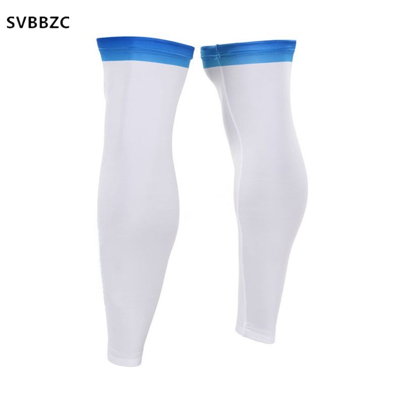 Männer Ich bin Freien Sport Radfahren Beinlinge Weiß Blau MTB Fahrrad Fahrrad Radfahren Bein Ärmeln Sport Sicherheit